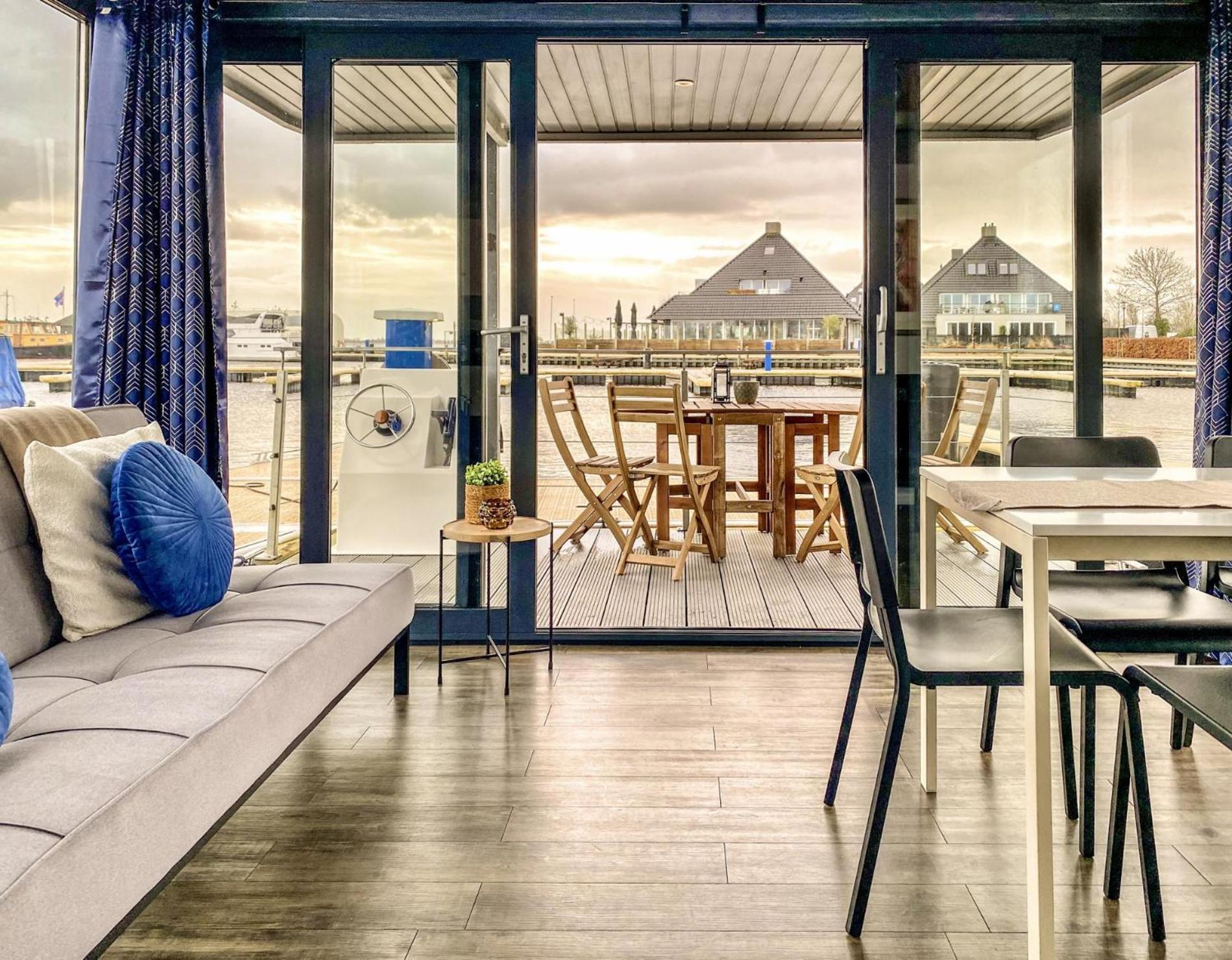 Houseboat Blue Sneekermeer Offingawier Eksteriør billede